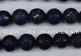 CNL604 15.5 inches 12mm faceted round natural lapis lazuli gemstone beads