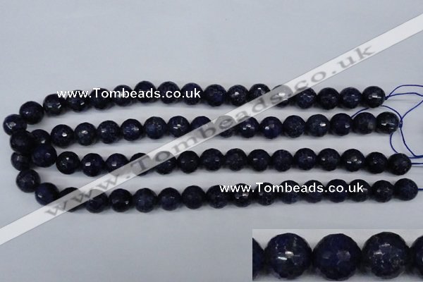 CNL604 15.5 inches 12mm faceted round natural lapis lazuli gemstone beads