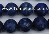 CNL607 15.5 inches 18mm faceted round natural lapis lazuli gemstone beads