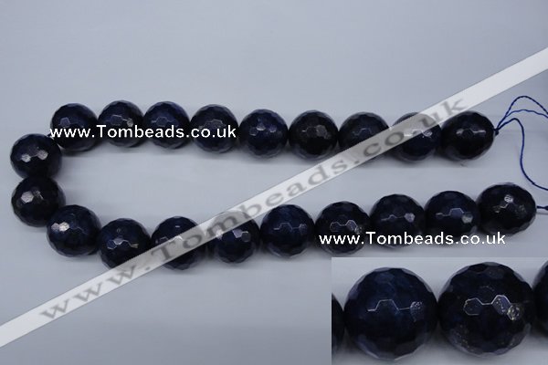 CNL608 15.5 inches 20mm faceted round natural lapis lazuli gemstone beads