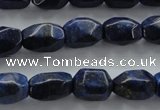 CNL640 15.5 inches 10*15mm faceted nuggets natural lapis lazuli beads