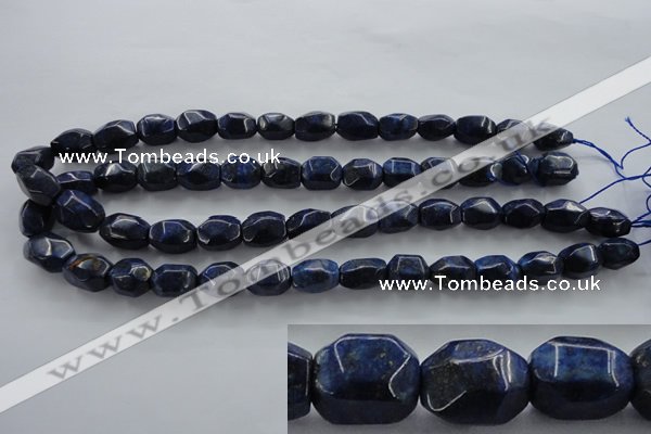 CNL640 15.5 inches 10*15mm faceted nuggets natural lapis lazuli beads