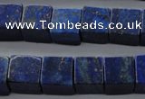 CNL645 15.5 inches 12*12mm cube natural lapis lazuli beads