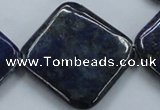 CNL693 15.5 inches 35*35mm diamond natural lapis lazuli beads