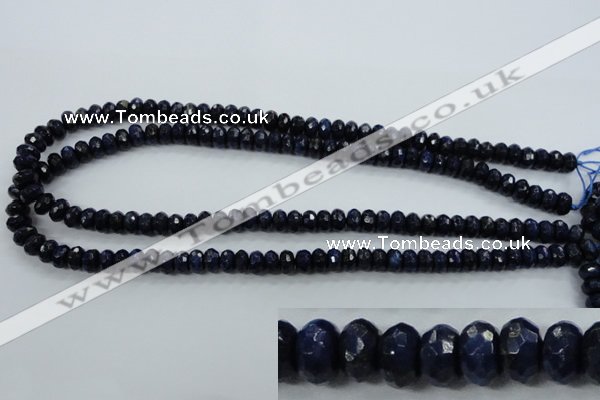 CNL872 15.5 inches 5*8mm faceted rondelle natural lapis lazuli beads