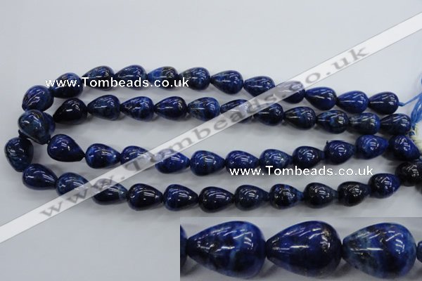 CNL902 15.5 inches 12*16mm teardrop natural lapis lazuli gemstone beads