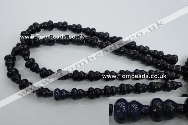 CNL916 15.5 inches 12*16mm calabash natural lapis lazuli beads