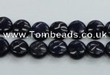 CNL922 15.5 inches 8mm flat round natural lapis lazuli gemstone beads