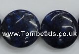 CNL929 15.5 inches 25mm flat round natural lapis lazuli gemstone beads