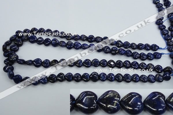 CNL931 15.5 inches 10*10mm heart natural lapis lazuli gemstone beads