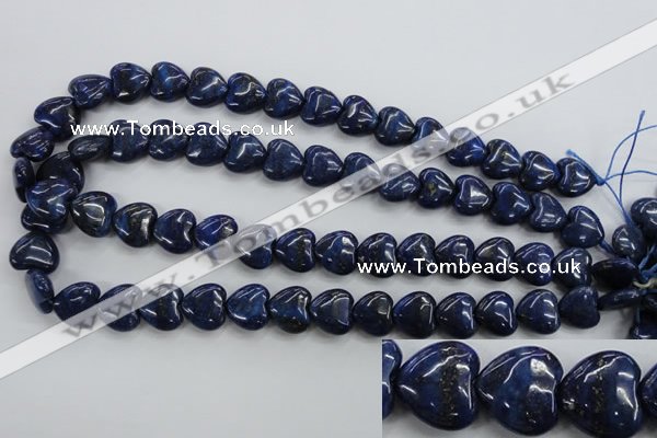 CNL933 15.5 inches 14*14mm heart natural lapis lazuli gemstone beads