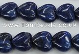 CNL934 15.5 inches 15*15mm heart natural lapis lazuli gemstone beads