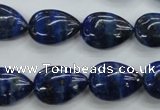 CNL956 15.5 inches 13*18mm flat teardrop natural lapis lazuli beads