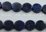 CNL988 15.5 inches 12mm coin natural lapis lazuli gemstone beads