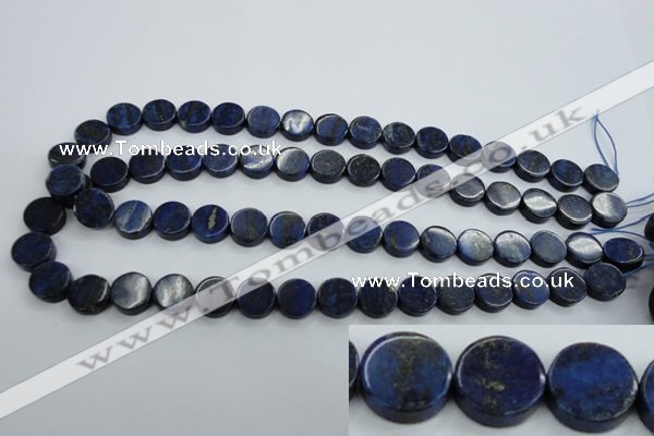 CNL988 15.5 inches 12mm coin natural lapis lazuli gemstone beads