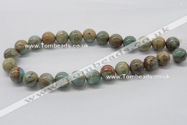 CNS04 16 inches 16mm round natural serpentine jasper beads wholesale