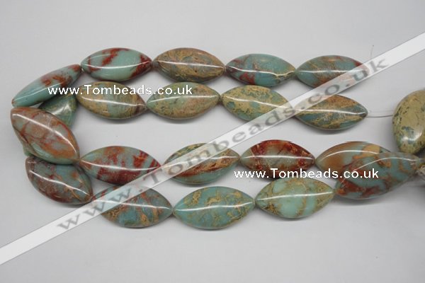 CNS100 15.5 inches 20*40mm marquise natural serpentine jasper beads