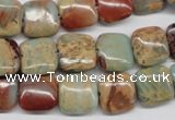 CNS103 15.5 inches 12*12mm square natural serpentine jasper beads