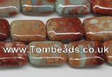 CNS110 15.5 inches 13*18mm rectangle natural serpentine jasper beads