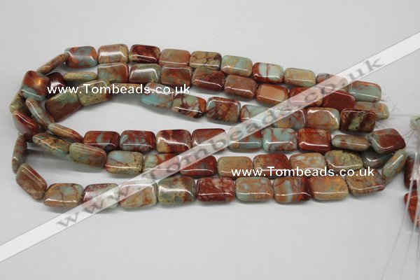 CNS110 15.5 inches 13*18mm rectangle natural serpentine jasper beads