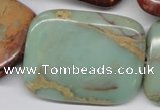 CNS115 15.5 inches 30*40mm rectangle natural serpentine jasper beads