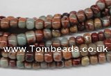 CNS128 15.5 inches 4*6mm rondelle natural serpentine jasper beads