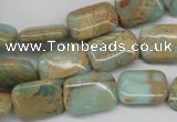 CNS146 15.5 inches 12*16mm rectangle natural serpentine jasper beads