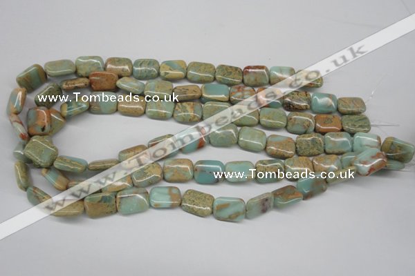 CNS146 15.5 inches 12*16mm rectangle natural serpentine jasper beads