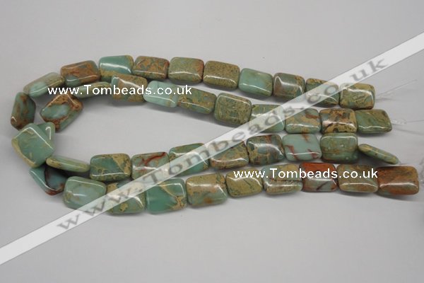 CNS148 15.5 inches 15*20mm rectangle natural serpentine jasper beads