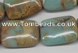 CNS149 15.5 inches 18*25mm rectangle natural serpentine jasper beads