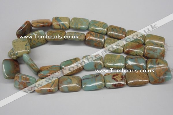 CNS149 15.5 inches 18*25mm rectangle natural serpentine jasper beads