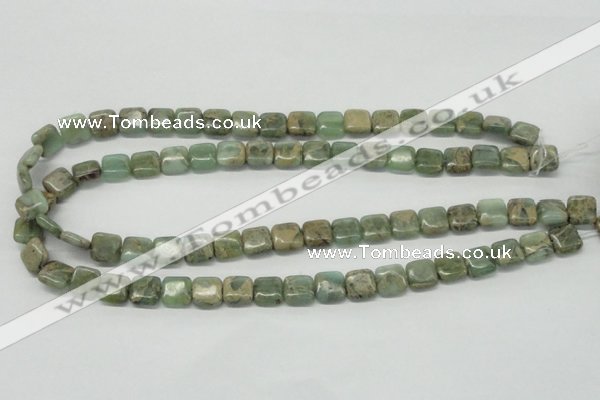 CNS15 16 inches 10*10mm square natural serpentine jasper beads