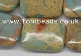 CNS151 15.5 inches 22*30mm rectangle natural serpentine jasper beads