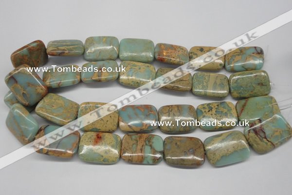 CNS151 15.5 inches 22*30mm rectangle natural serpentine jasper beads