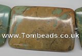 CNS153 15.5 inches 40*60mm rectangle natural serpentine jasper beads