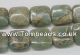 CNS16 16 inches 14*14mm square natural serpentine jasper beads