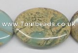 CNS170 15.5 inches 30*40mm oval natural serpentine jasper beads