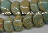 CNS175 15.5 inches 18mm flat round natural serpentine jasper beads