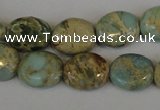 CNS188 15.5 inches 8*10mm oval natural serpentine jasper beads