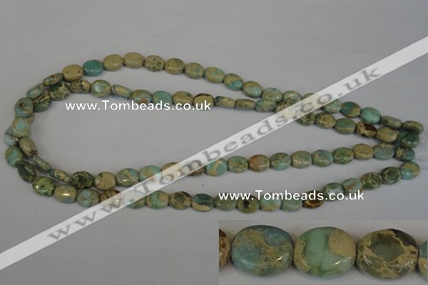 CNS188 15.5 inches 8*10mm oval natural serpentine jasper beads