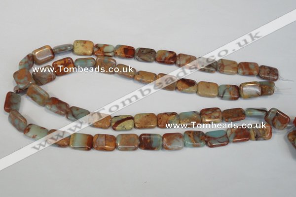 CNS194 15.5 inches 12*16mm rectangle natural serpentine jasper beads