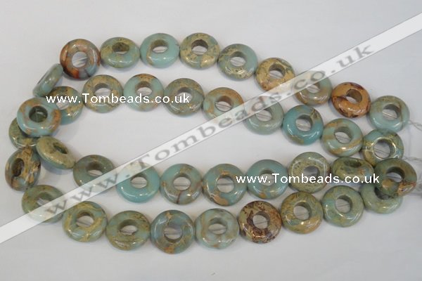 CNS197 15.5 inches 20mm donut natural serpentine jasper beads