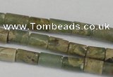 CNS206 15.5 inches 4*6mm tube natural serpentine jasper beads