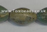 CNS208 15.5 inches 20*30mm rice natural serpentine jasper beads