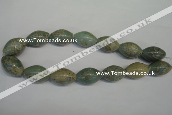 CNS208 15.5 inches 20*30mm rice natural serpentine jasper beads