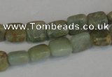 CNS212 15.5 inches 6*6mm square natural serpentine jasper beads