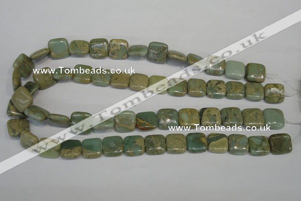 CNS213 15.5 inches 15*15mm square natural serpentine jasper beads