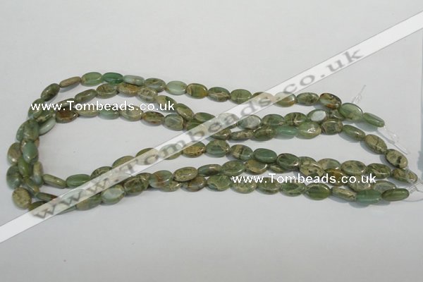 CNS240 15.5 inches 8*12mm oval natural serpentine jasper beads