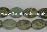 CNS241 15.5 inches 12*16mm oval natural serpentine jasper beads