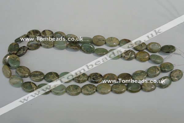 CNS241 15.5 inches 12*16mm oval natural serpentine jasper beads